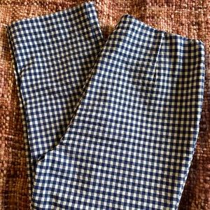 blue& white checkered pants